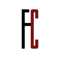 FC initial logo red and black