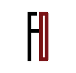 FD initial logo red and black
