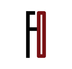 FO initial logo red and black