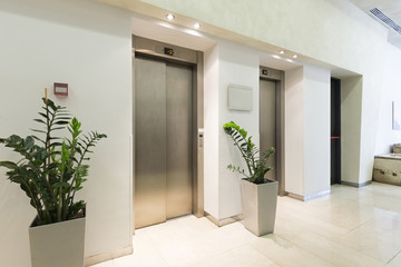 Elevators in hotel lobby © rilueda