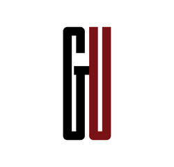 GU initial logo red and black