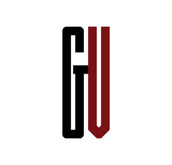 GV initial logo red and black