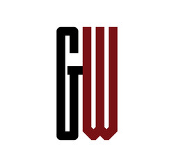GW initial logo red and black