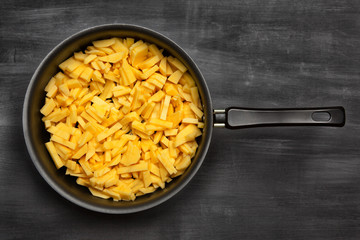 potatoes in a pan