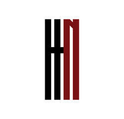 HN initial logo red and black