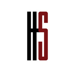 HS initial logo red and black