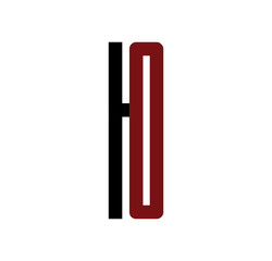 IO initial logo red and black