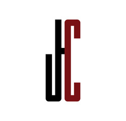 JC initial logo red and black