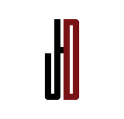 JD initial logo red and black