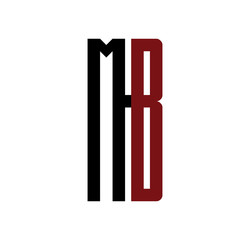 MB initial logo red and black