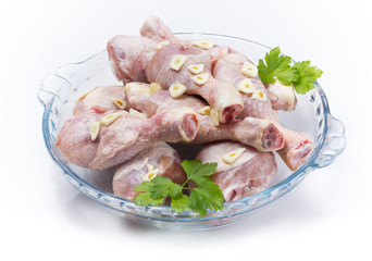 Muslos de pollo frescos