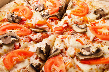 Obraz na płótnie Canvas Pizza with mushrooms