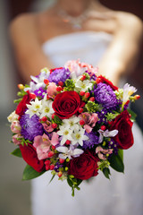 nice wedding bouquet in bride's hand