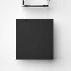 black blank frame hanging