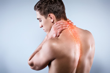 Naklejka premium Creative concept for body pain