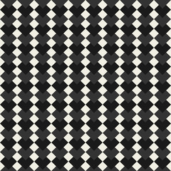 Vector seamless pattern texture. Abstract background with hexagon hearts. Monochrome tiling shape
