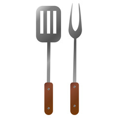 Grillzubehör Gabel und Wender