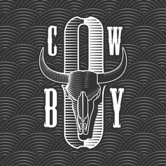 Cowboy vector concept logo template