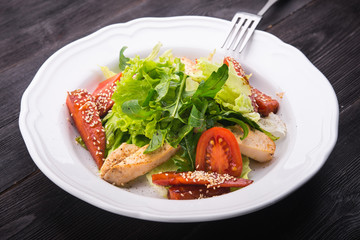 Caesar salad with grilled chicken