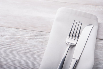 metal fork and knife