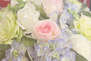 bouquet of artificial rose flower for decoration