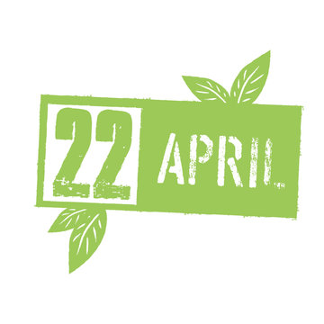 "22 April" Typographic design for Earth Day. Concept Lettering W