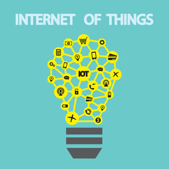 Bulb icons design for Internet of things concept
