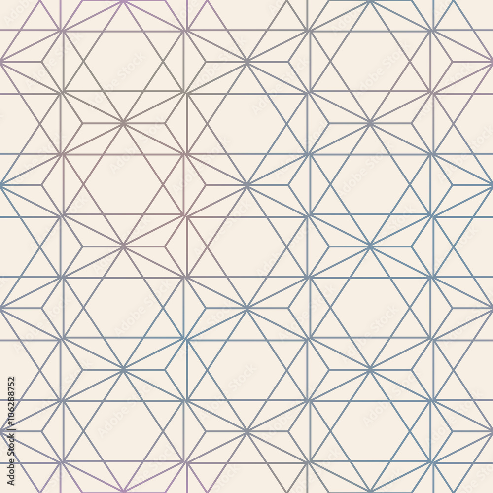 Poster Abstract Seamless Geometric Vector Hexagon Pattern. Mesh backgro