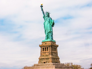 The famous Statue of Liberty monument symbol of New York City, United States.