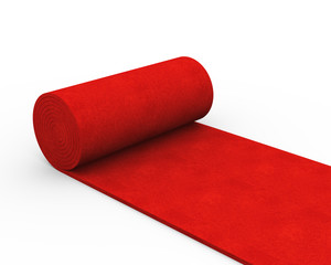 3d red rolling carpet