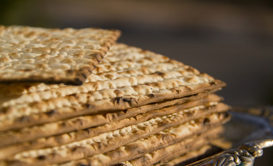 Jewish matzoh - unleavened bread for Passover