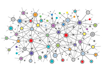 Abstract Colorful Network Background