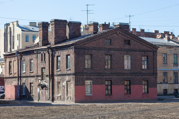 old red brick town house