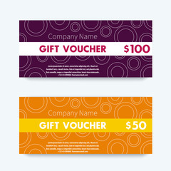 Gift Voucher design, gift vouchers template, vector illustration