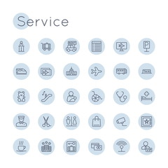 Vector Round Service Icons