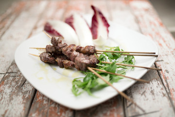 Arrosticini, typical abruzzo food meat