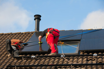 Solar panel installation 