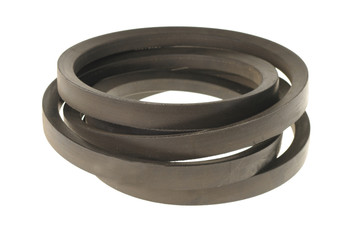 Black rubber gaskets isolated on white