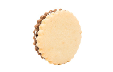 Sandwich cookies with chocolate