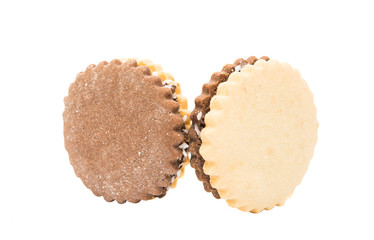 Sandwich cookies with chocolate