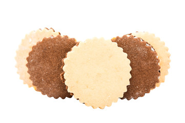 Sandwich cookies with chocolate
