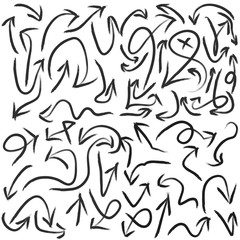 Vector Hand Drawn Grunge Arrows Collection