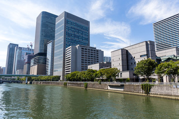 Osaka cityscape in Japan