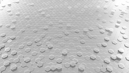glass hexagon floor look like crystal glass
