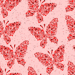   butterfly  seamless pattern background