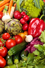 Fresh vegetables background.