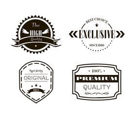 Retro Vintage Insignias or Logotypes set. 