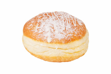 Fresh sweet donut isolated on white background