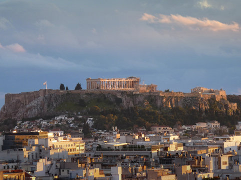 L'Acropole et Athènes, Grèce, Europe
