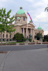 Serbian Parliament building in Belgrade Serbia Europe